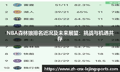 NBA森林狼排名近况及未来展望：挑战与机遇共存